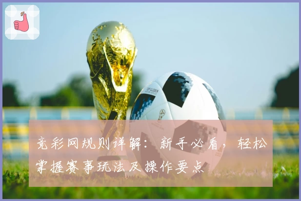 竞彩网规则详解：新手必看，轻松掌握赛事玩法及操作要点